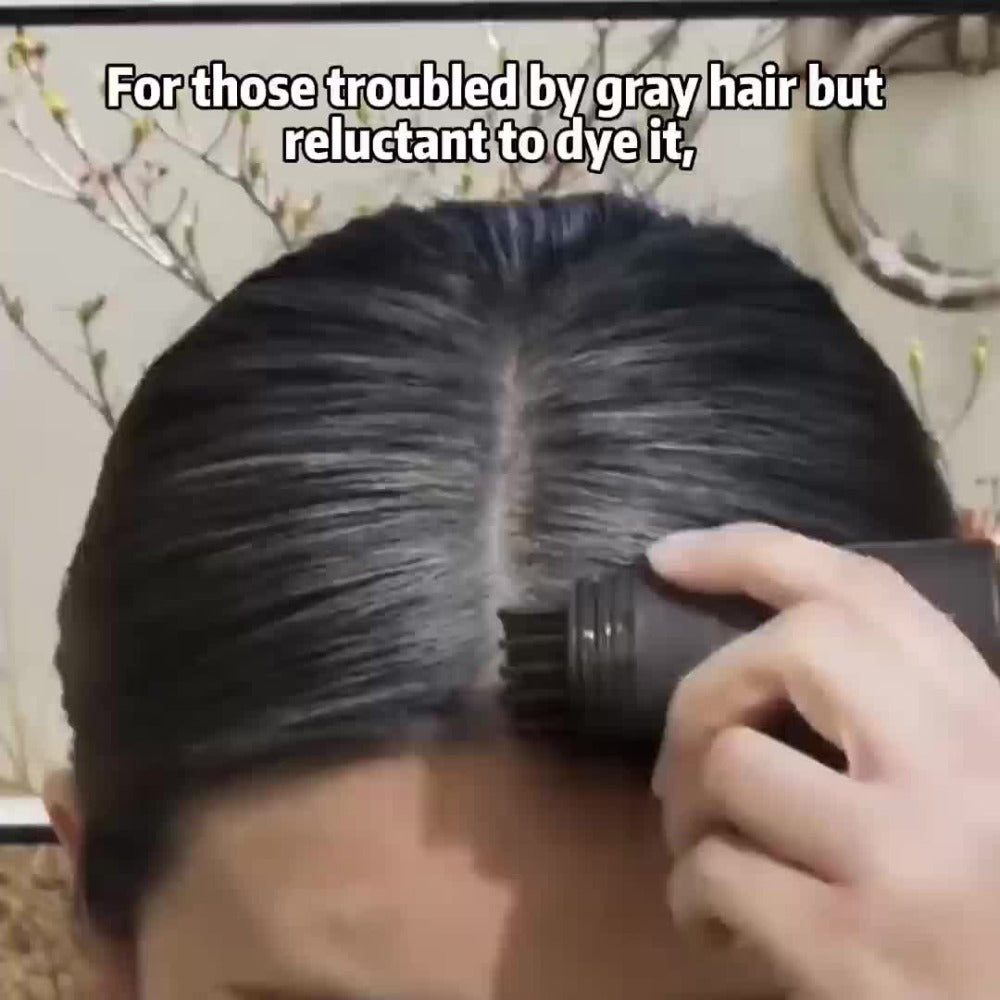 Root Touch Up Hair Dye Stick Instant Gray Hair Coverage Pen Waterproof Sweatproof Colorfast No Stain on Clothes Natural Black