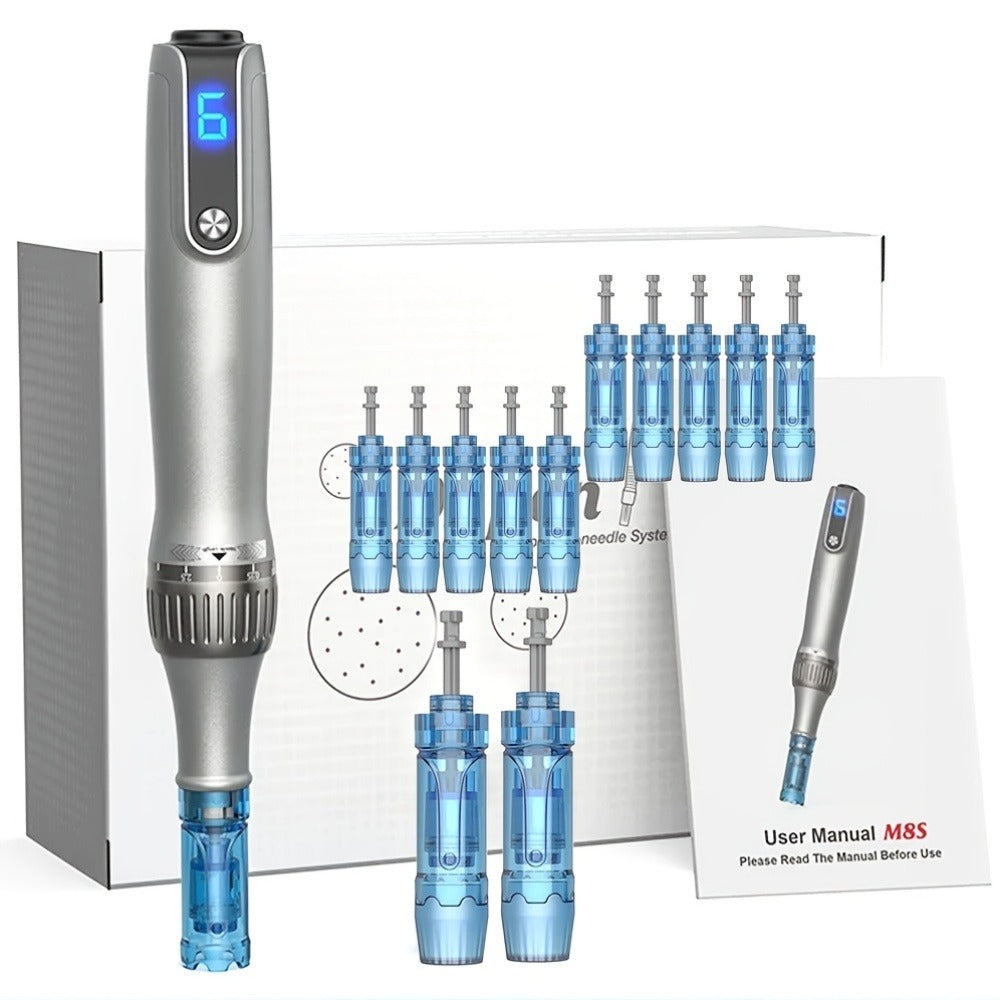 Microneedle Pen Wireless Electric Derma Pen M8S for Bath Time, Home Spa and Personal Care, with Listed Configuration — image 