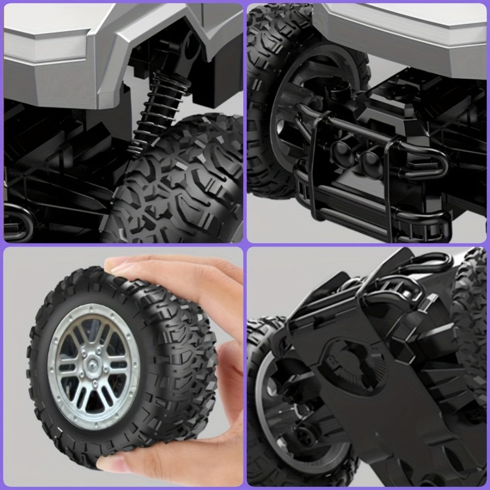1:16 RC Monster Truck 2.4GHz 4WD Large Wheel Off-Road Pickup with LED Lights 45° Climb, Remote Control Car for Boys Kids — im