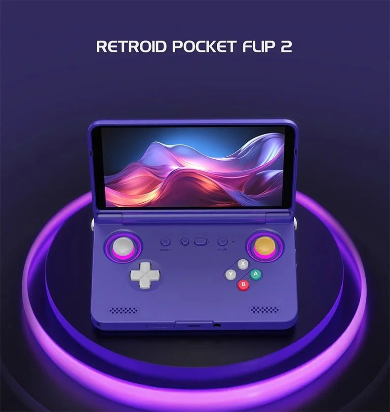 New Retroid Pocket Flip2 SD865 Version 55-inch OLED Flip Android Handheld Game Console