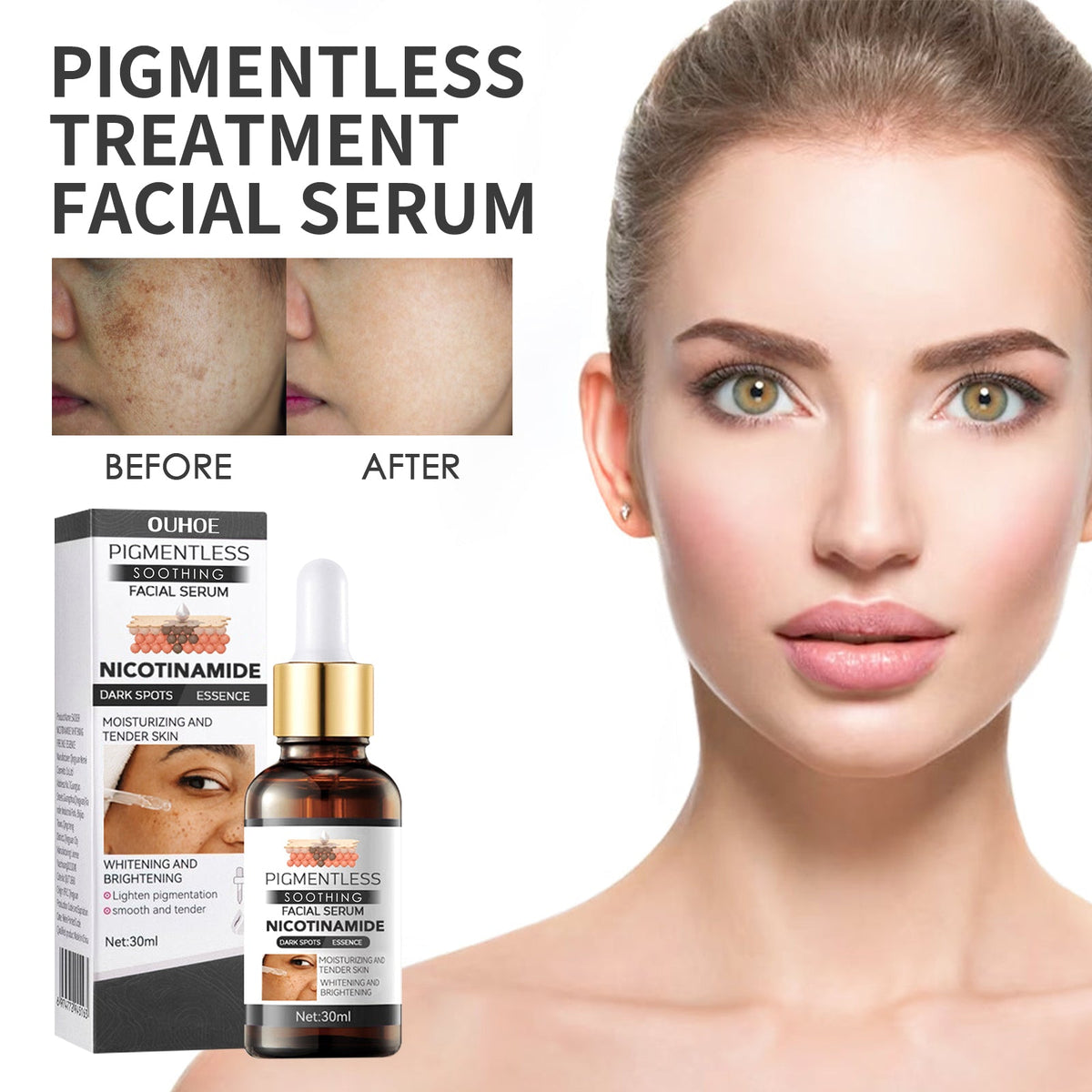 Face Brightening Serum, Lighten Dark Spots Moisturizing And Repairing Fine Lines Brightening Serum - V.I.P Digital Presence
