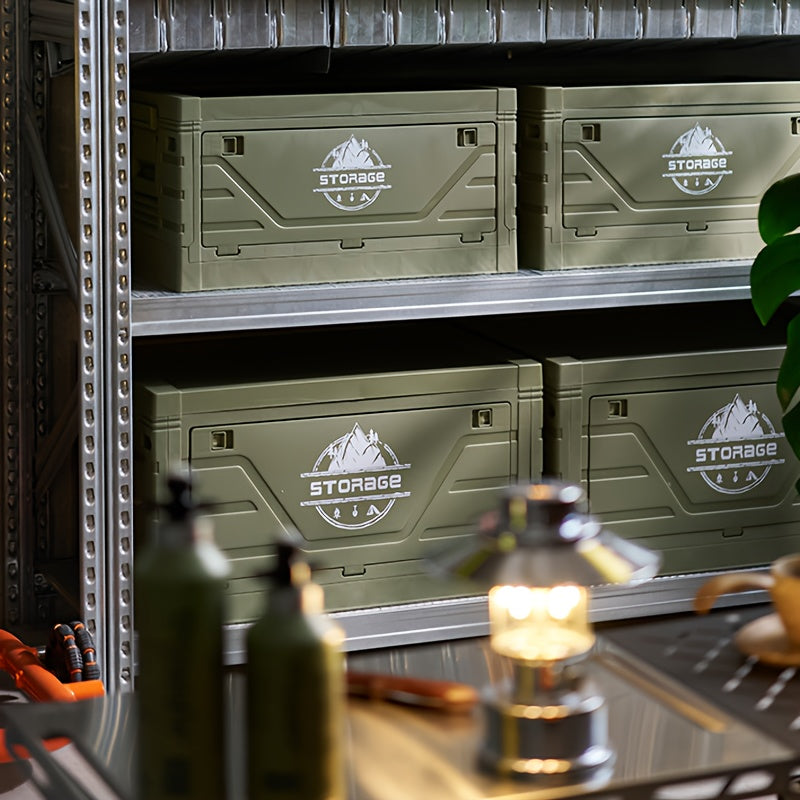 Army-Green Outdoor Storage Box with Flat Cover, Lift-Up Desktop or Front-Access Box Lid Options — image 10
