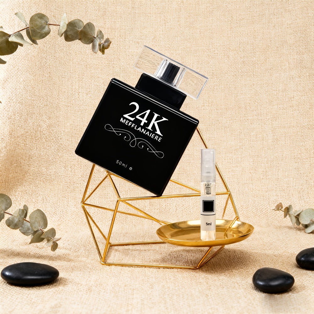 24K Gold Women's Eau de Toilette Perfume 1.69 oz Fresh Vanilla Scent - Luxurious Gold Bottle for Bath Time, Home Spa and Pers