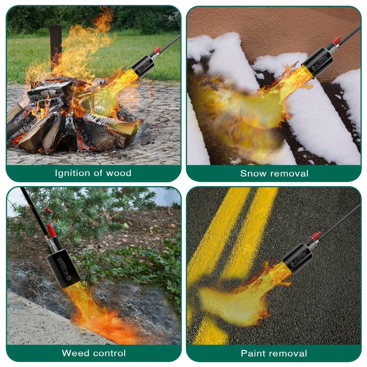 Propane Weed Torch, Flame Weeder Ice Melter Outdoor Roof Driveway for Garden, Patio and Yard Use — image 8