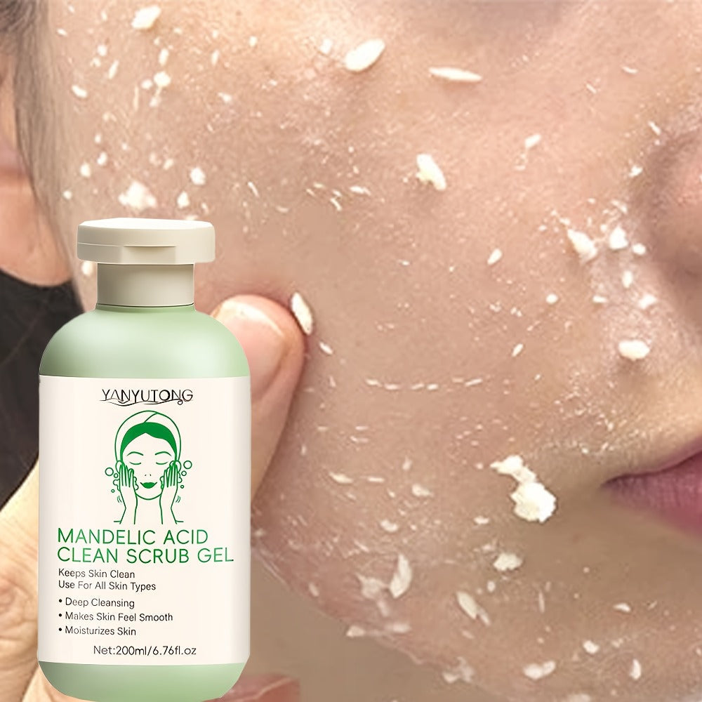 Mandelic Acid Facial Exfoliating Gel in a 200ml Green Pump Bottle for Face and Body Rinse-Off Use — image 6