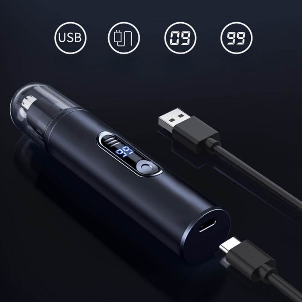 Nose Hair Trimmer Electric Painless 3-in-1 USB Rechargeable with LED Display – Trims Nose Ear Hair Eyebrows Waterproof Groomi