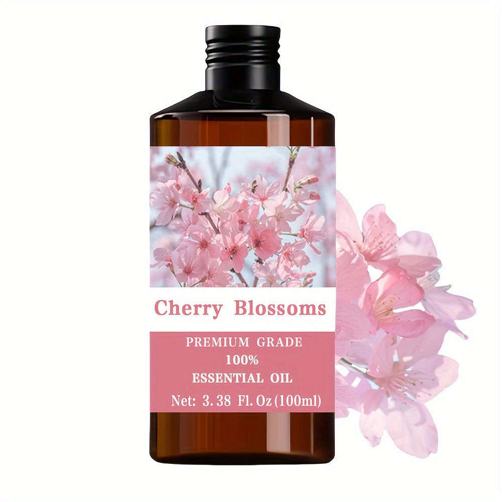 Essential Oil Cherry Blossom Delicate Floral Aroma in 100ml Bottle for Diffuser, Massage and Personal Care — image 1