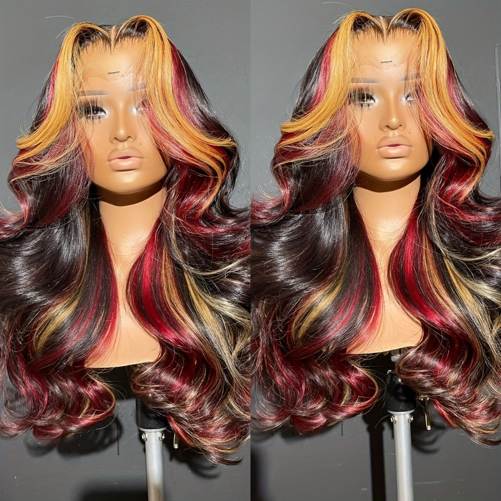 Lace Front Wig 28in Body Wave Highlight Style with 13x4 HD Lace, 180% Density, Combs and Strap — image 2