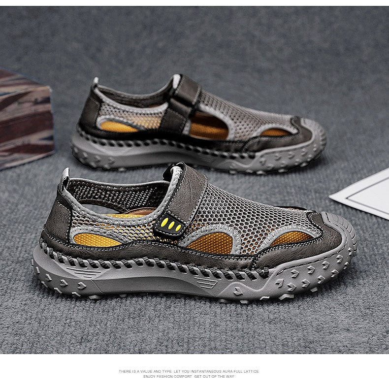 Summer Outdoor Casual Hollow Mesh Surface Breathable Men's Sandals