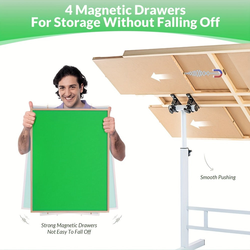 Puzzle Table in a 1500 Pieces Adjustable Angle and Height 4 Drawer Design with Metal Legs — image 4