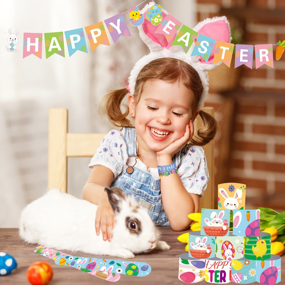 Party Favors Easter PVC Slap Bracelets, 72-Piece Spring-Theme Assortment for Egg Hunts and Events — image 8