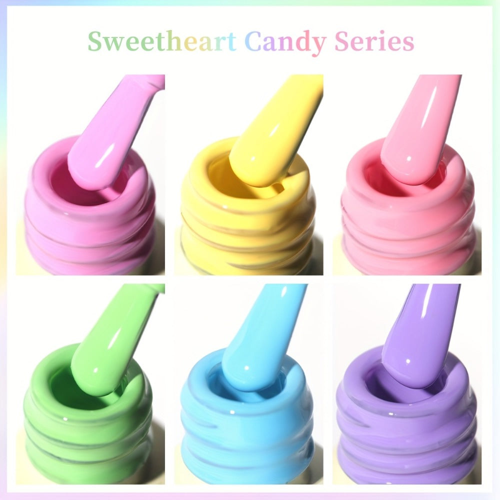 Gel Nail Polish Set with XEIJAYI Label, 6 Sweetheart Candy Gel Colors in Shades 118 to 123 — image 12