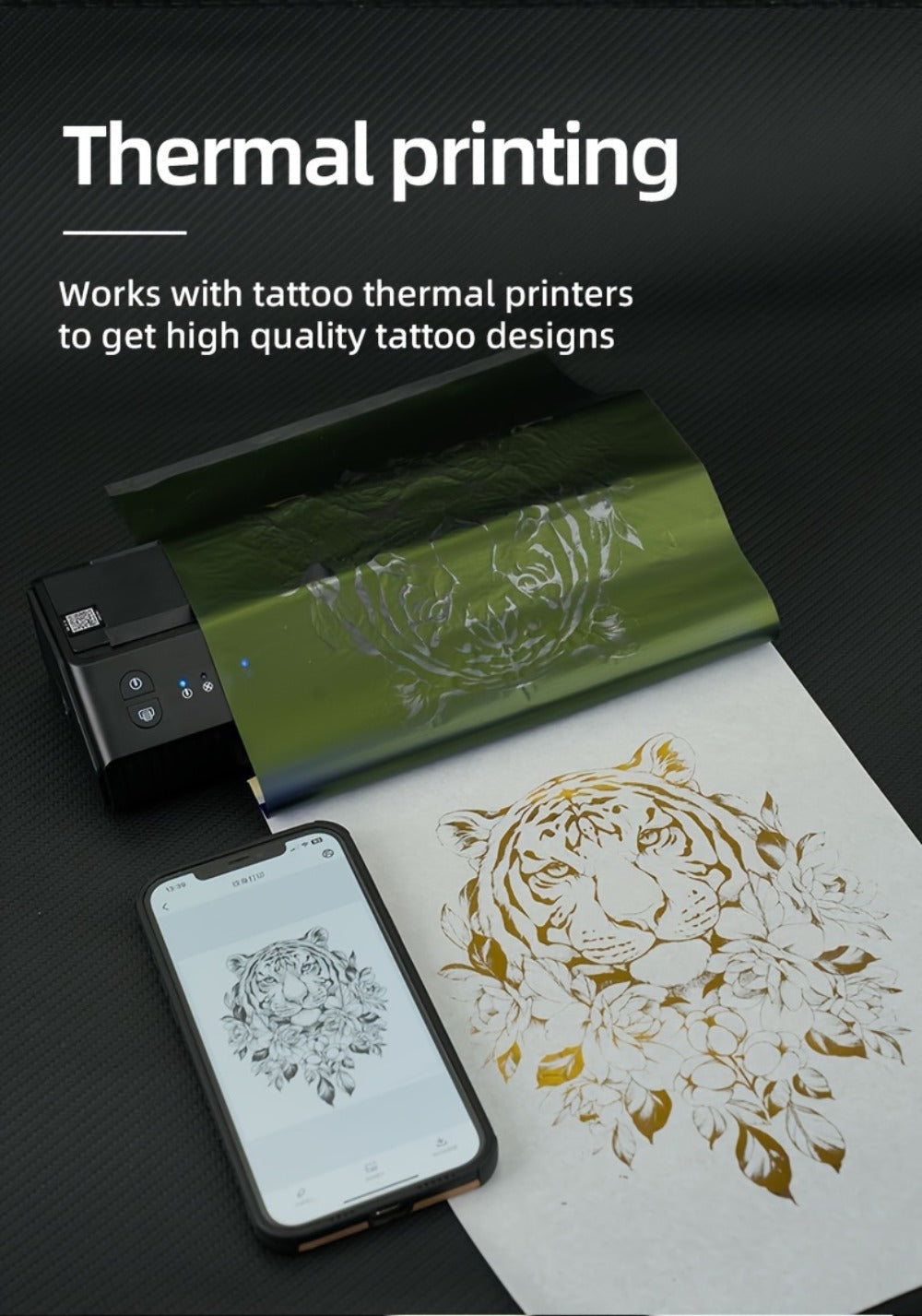 Tattoo Transfer Paper 100 Sheets 4-Layer Thermal Stencil, Sharp Precise Design Transfer, Hand Drawing & — image 12