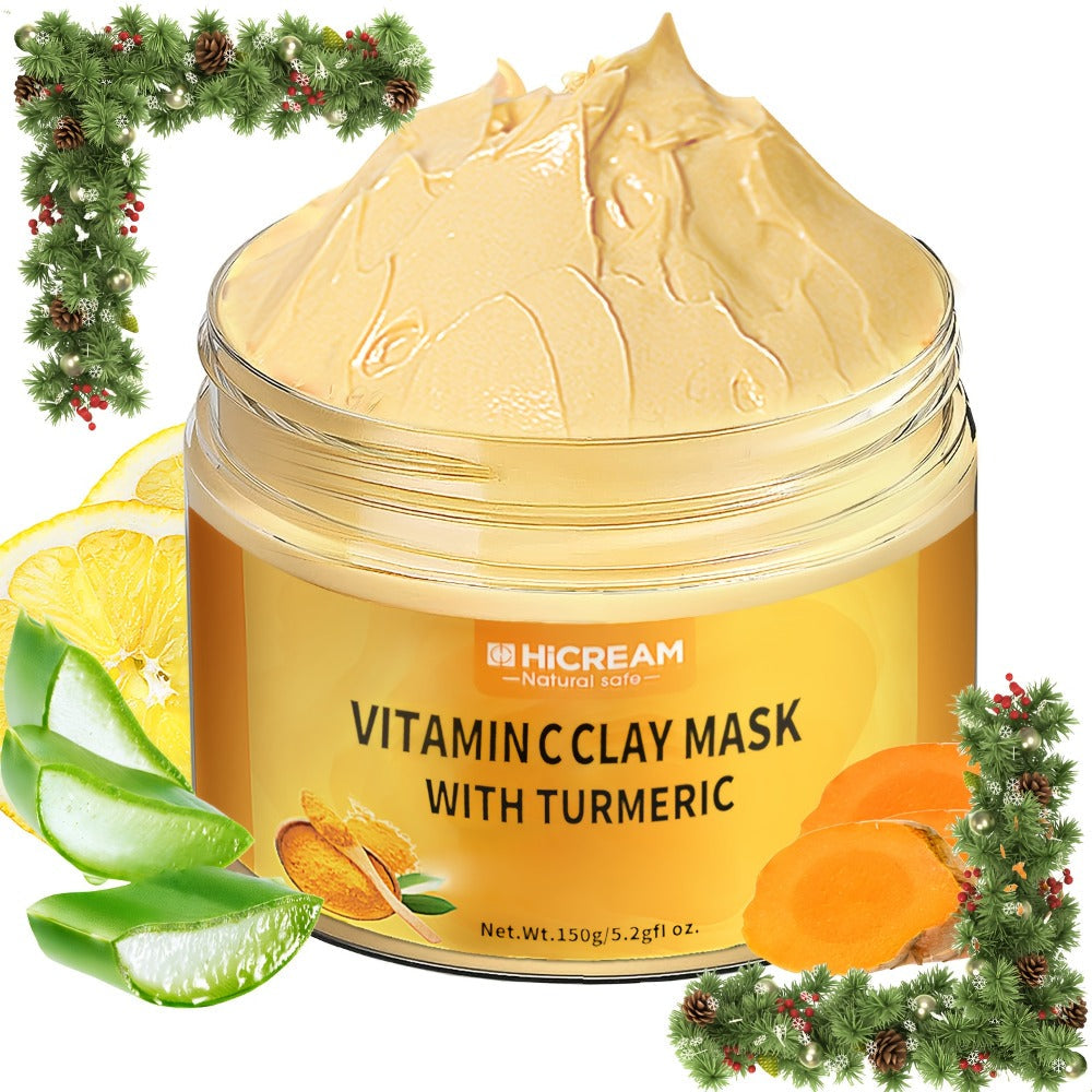 Vitamin C & Turmeric Clay Face Mask 5.29oz / 150g for Bath Time, Home Spa and Personal Care — image 7