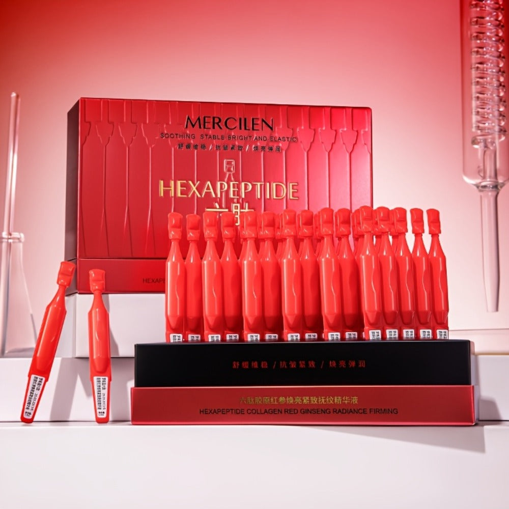 Face Serum Mercilen Red Ginseng 6-Peptide Collagen Ampoule Box with 30 Individually Packed Portions — image 10