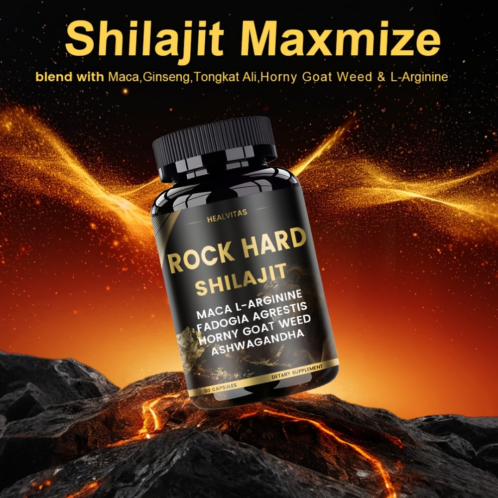 Shilajit Ashwagandha Capsules with Taurine, Ginseng & Turmeric, 5-in-1 Natural Energy, Mood, Nerve & Antioxidant Support — im