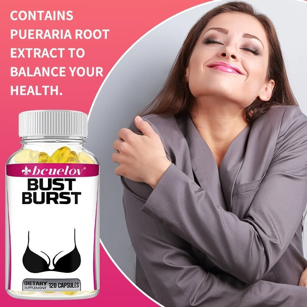 Pueraria Mirifica Breast Enhancement Capsules 120ct, Natural Phytoestrogen Formula for Women, Supports Bust Firmness — image 
