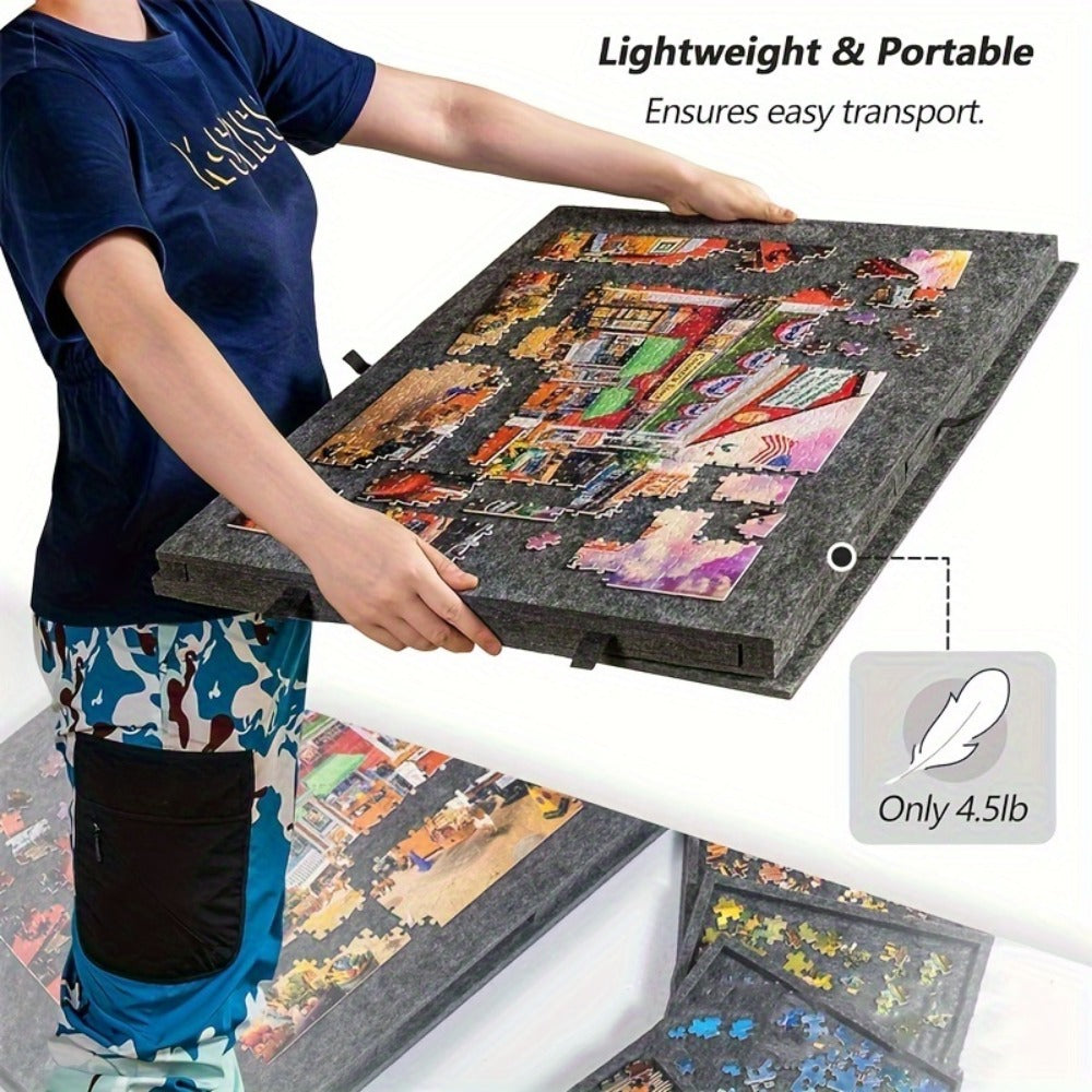 Large Puzzle Board for 1000 Piece Puzzles with 6-Drawer Sorting System, Foldable Jigsaw Table with Built-In Stand — image 6