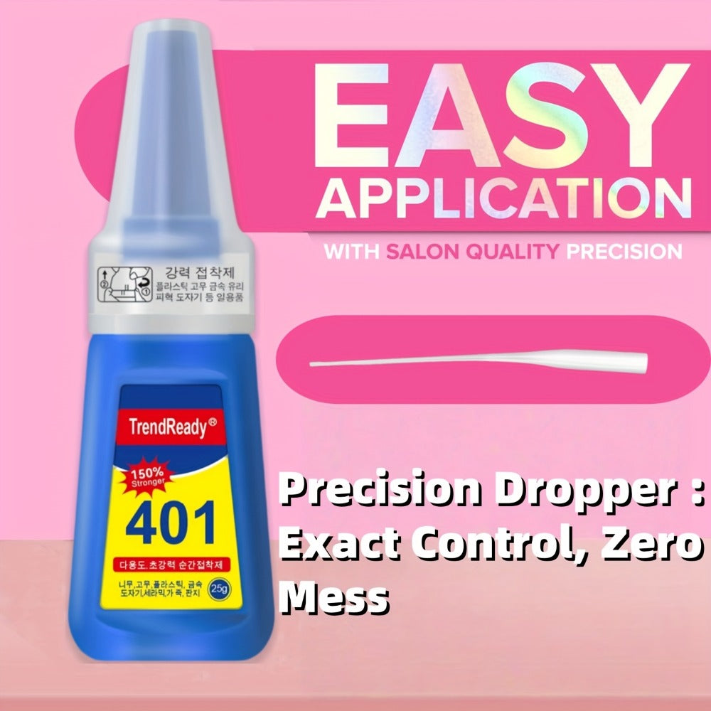 Nail Glue Set, TrendReady 401 25g Bottles in 1+1, 3+1, 5+1 or 7+1 Pack Options with Pointed Nozzles — image 11