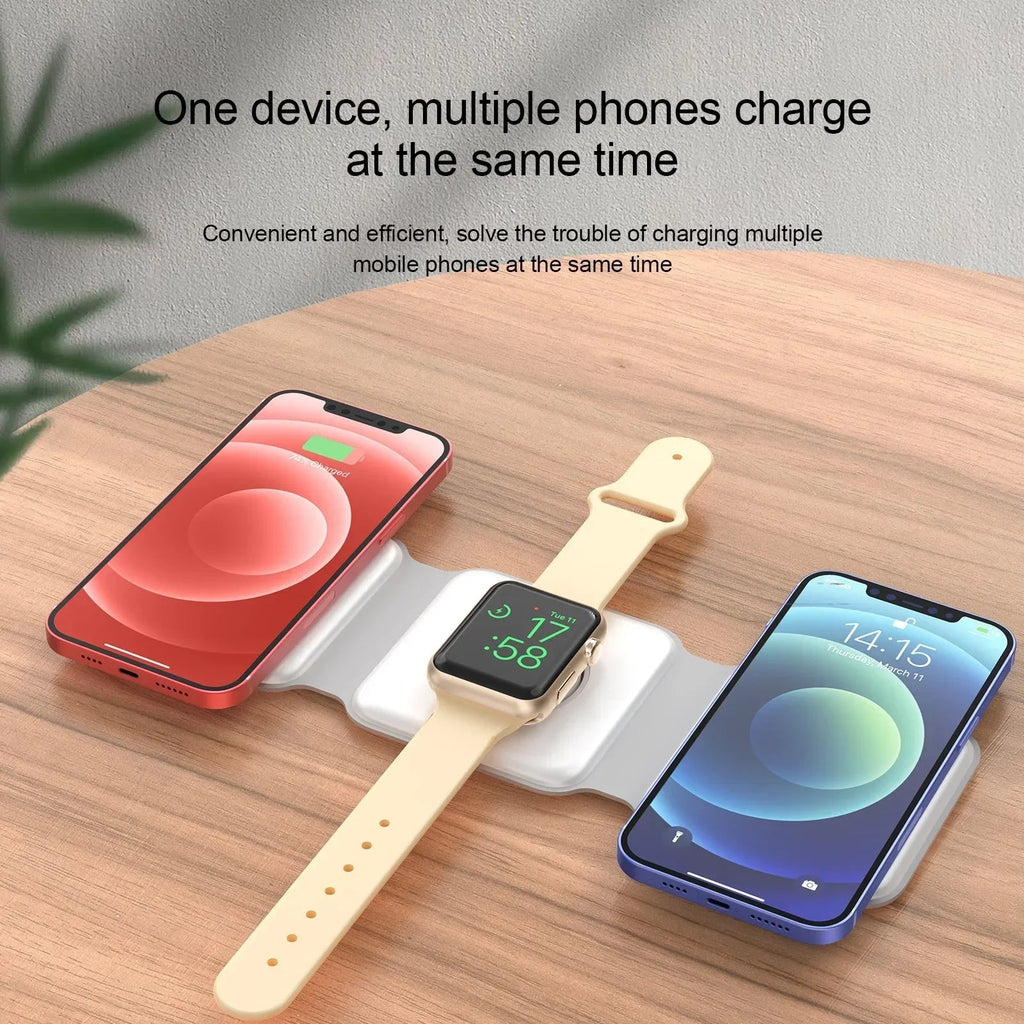 3-in-1 Magnetic Multi-function Charger Folding Wireless Charger for Xiaomi  Apple Phone Headset Watch Airpods Charger