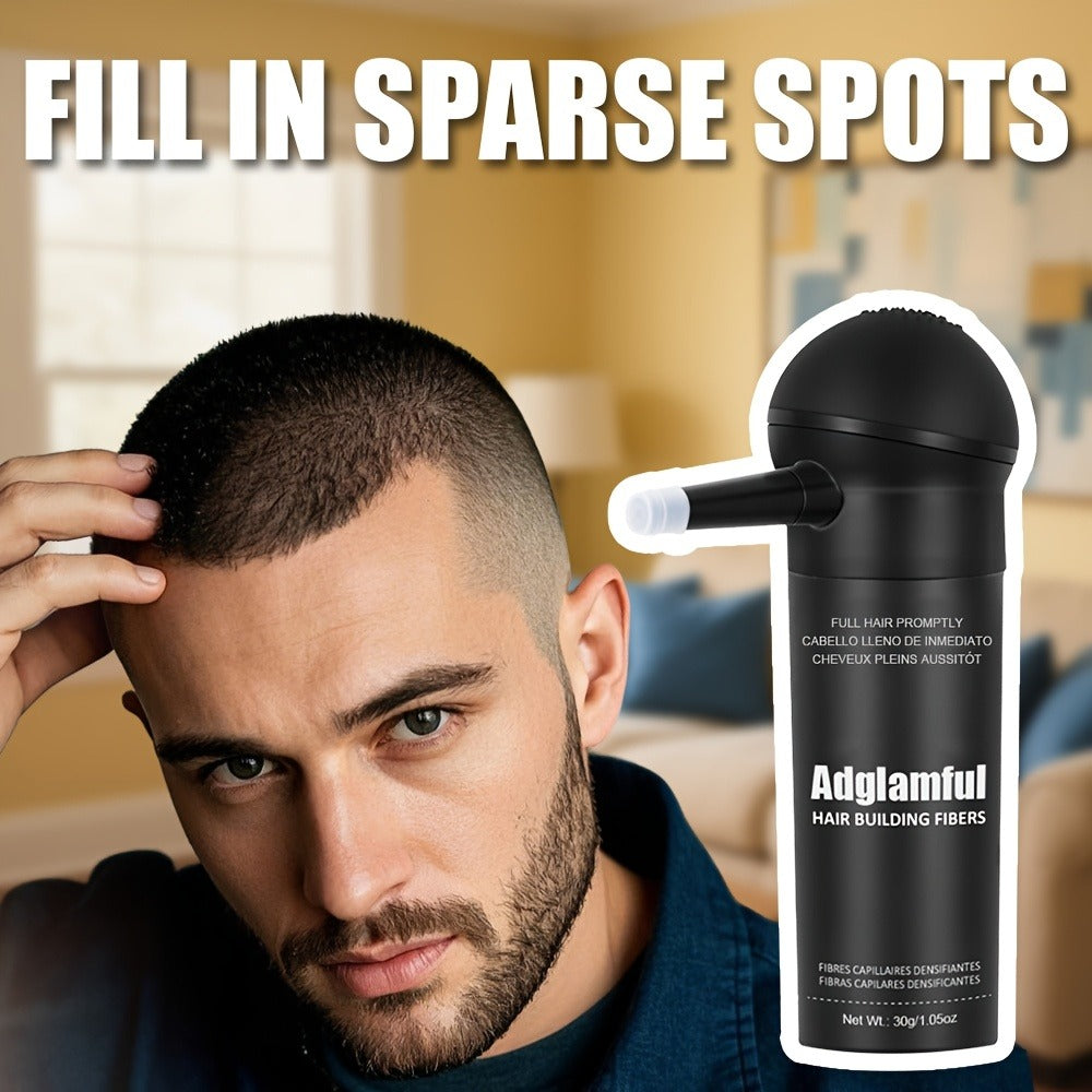Hair Fiber Powder Kit with Tall Container and Directional Spray Applicator in Medium Brown or Black — image 9