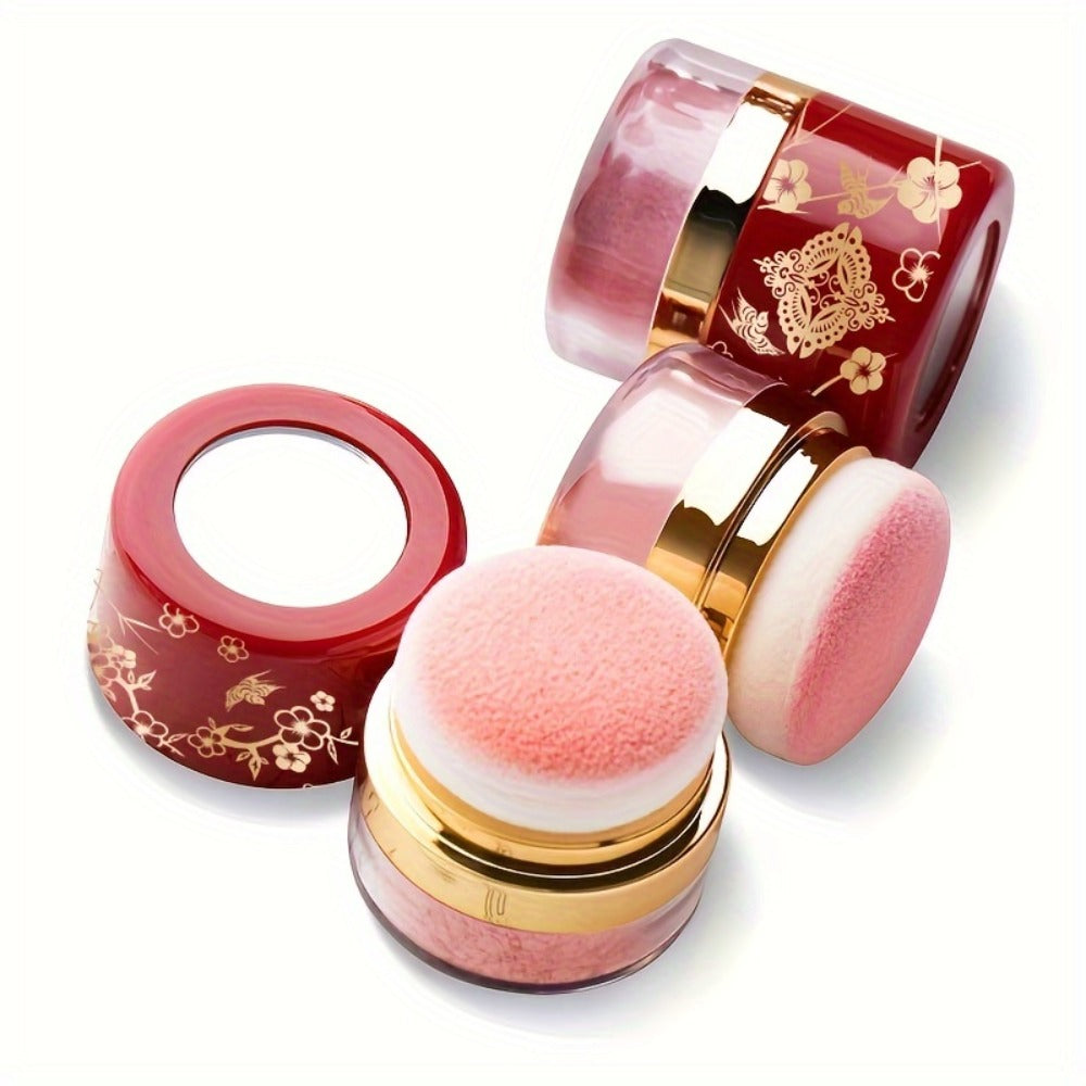 Powder Blush Set 3 Colors with Pearl Powder Rose Oil & Squalane Formula, for Makeup, Travel and Everyday Vanity Use — image 1