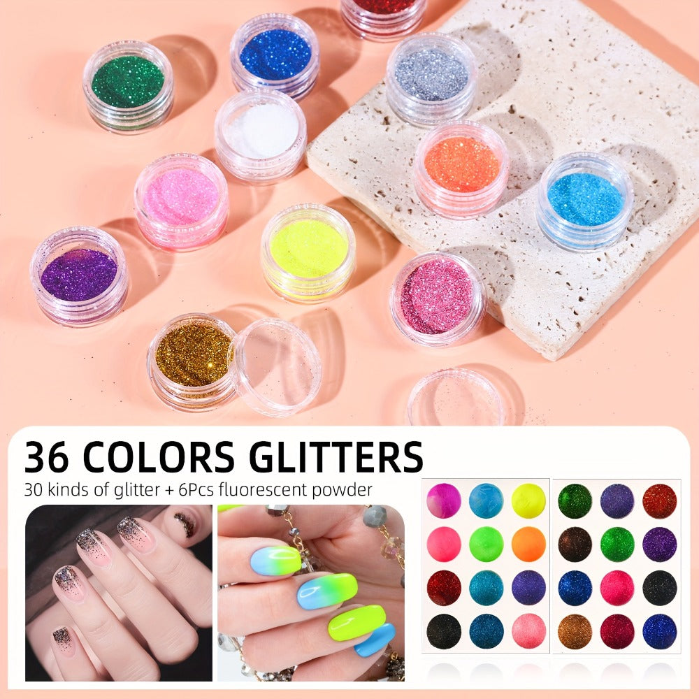 Complete Acrylic Nail Kit with Drill & UV LED Light, Colored Acrylic Powders & All Tools Included — image 6