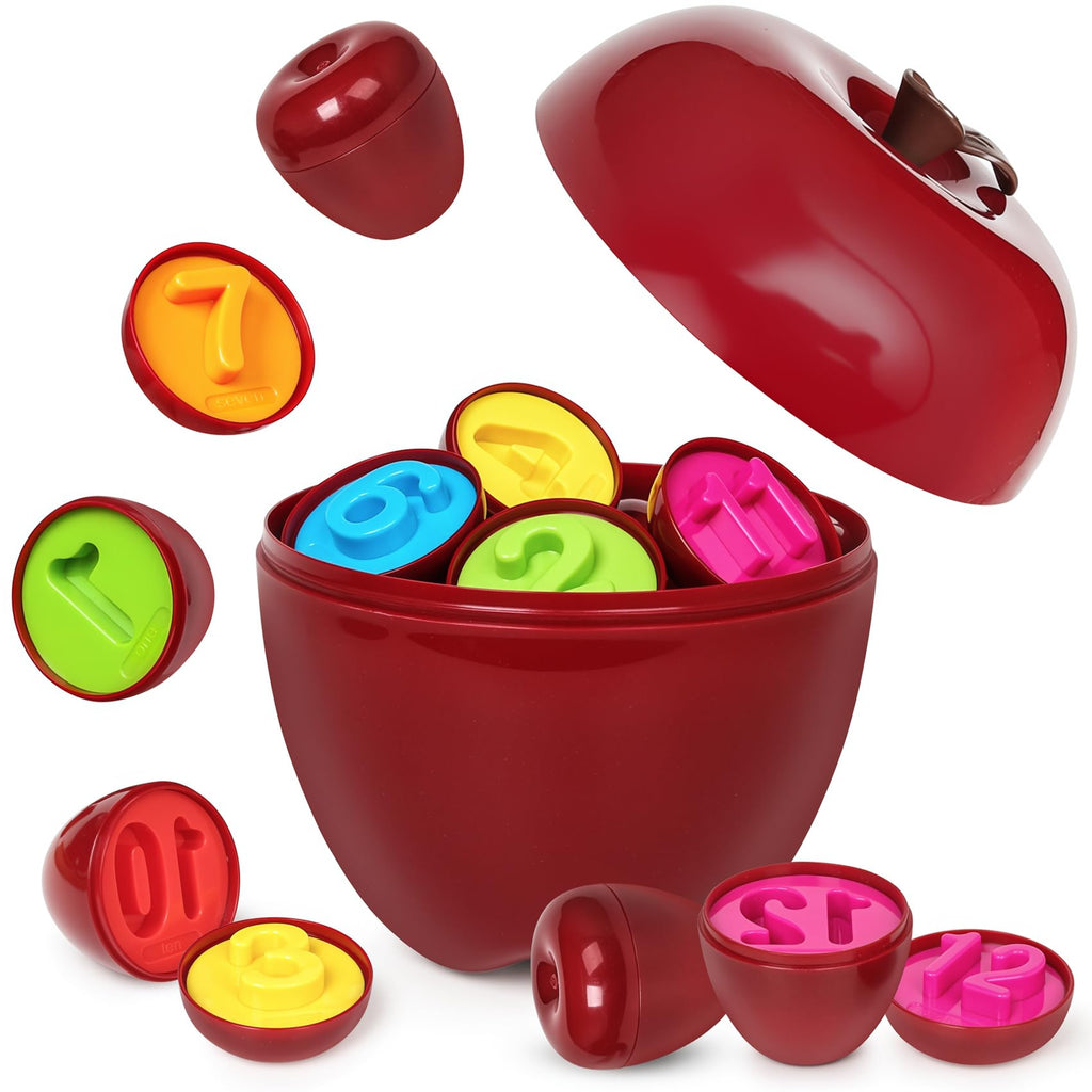 Apple Shape Sorter Toy for Toddlers Ages 10M-3 Years, Geometric Color Sorting Matching Game — image 18