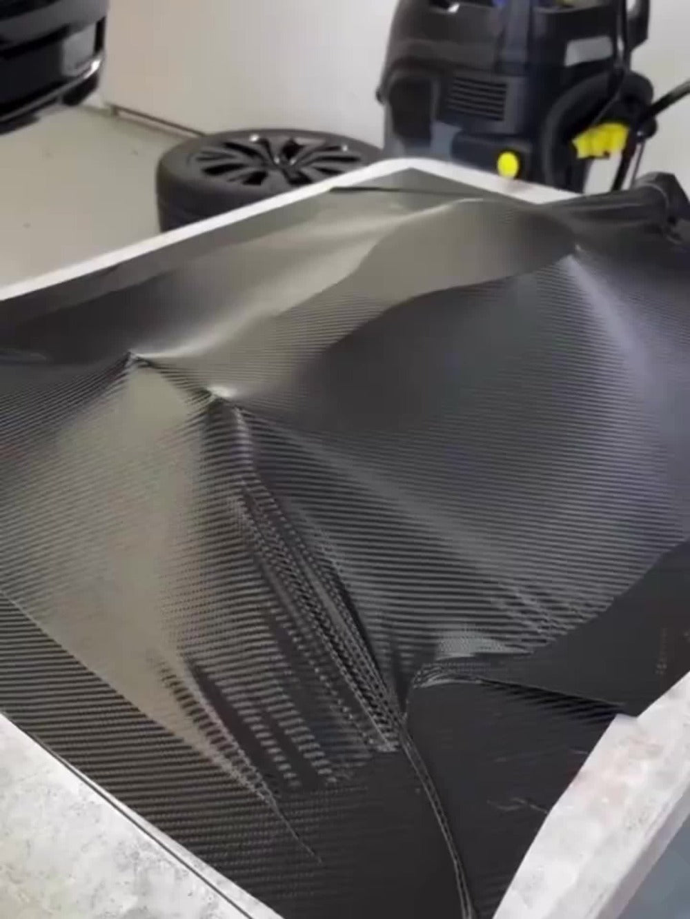 5D Carbon Fiber Vinyl Wrap 50cm x 300cm – Self-Adhesive Car Interior Decor Film, UV Protection, Scratch-Resistant, Dashboard 
