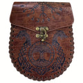 Costume Accessories Faux Leather Medieval Belt Pouch with Five Embossed Design Options in Brown or Black — image 15