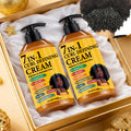 Curl Defining Cream 7-in-1 Frizz Control 2pcs Set 9.468fl oz – Long-Lasting Hold Moisturizing Non-Greasy Hair Styling Cream f