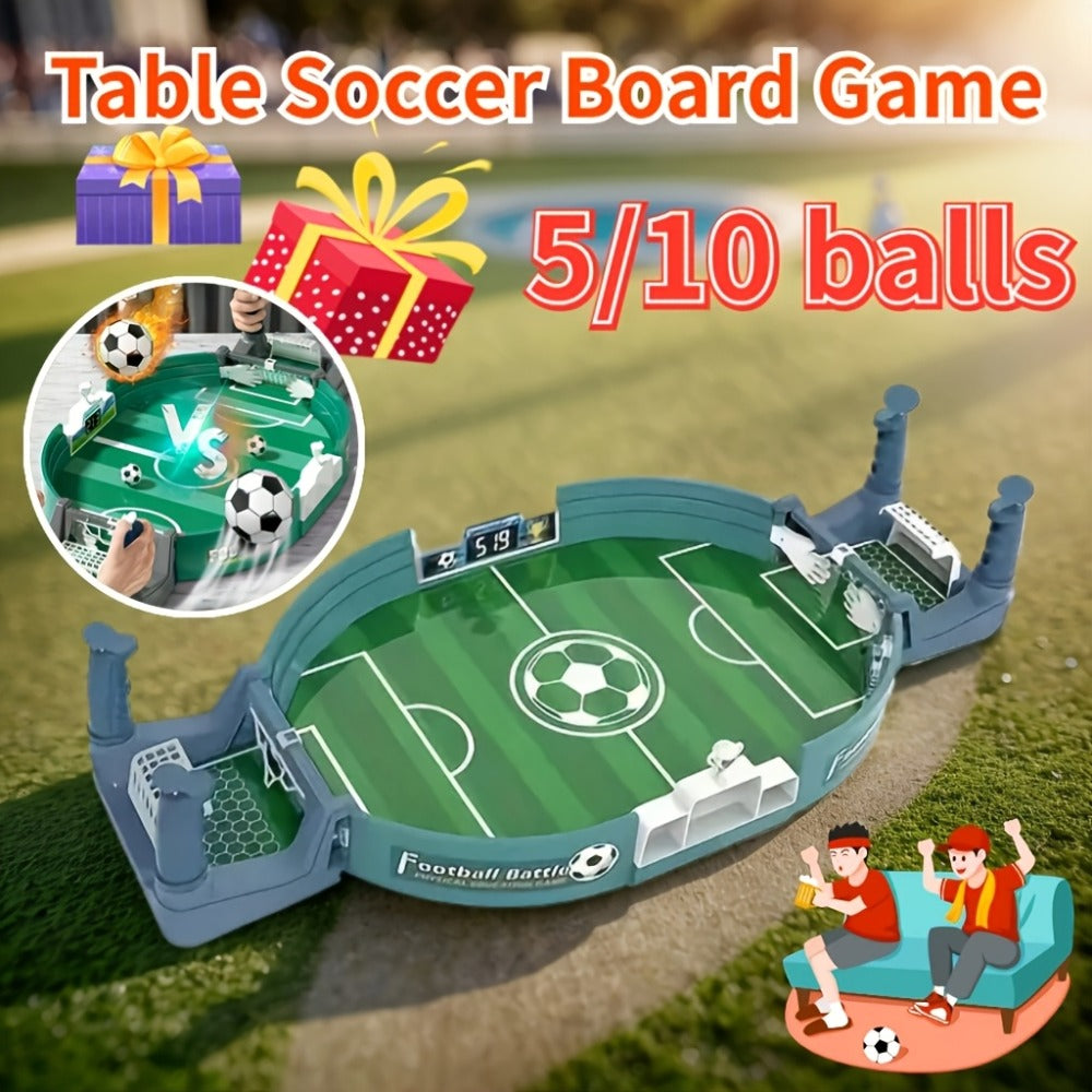 Portable Tabletop Football Game Set – Stand-Alone Table Design, Durable PP Material, 6 or 10 Balls, Family Party Board Game f