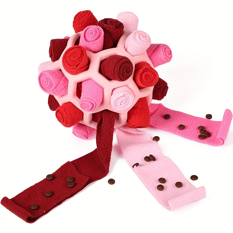 Dog Toy Fabric Snuffle Ball Treat Dispenser and Slow Feeder in Five Colors for Dogs and Puppies — image 22