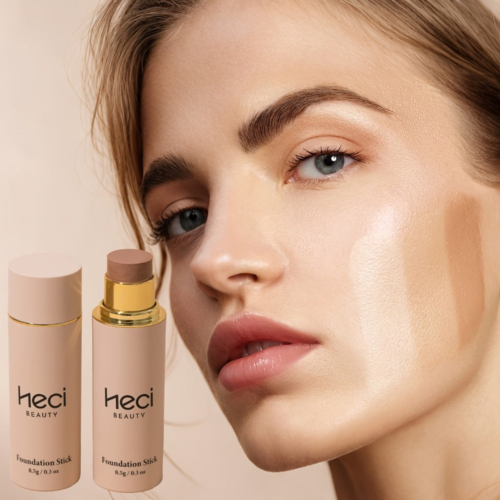 CC Cream Foundation Stick 2-Pack – Full Coverage Concealer, Waterproof Long-Lasting Natural Matte Finish, Lightweight Moistur