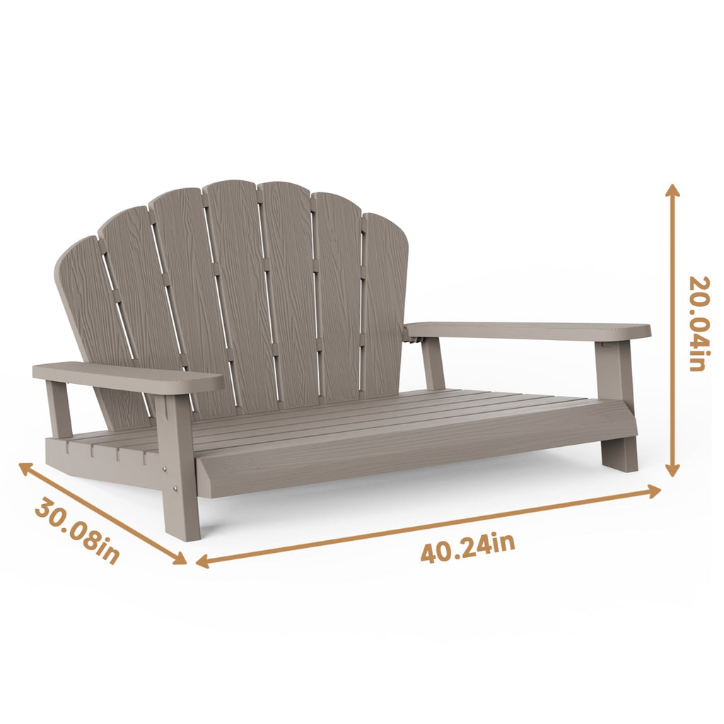Raised Resin Dog Sofa with Slatted Seat, Back and Arm Panels in Light Brown or Black, 40.24 Inches Wide — image 4