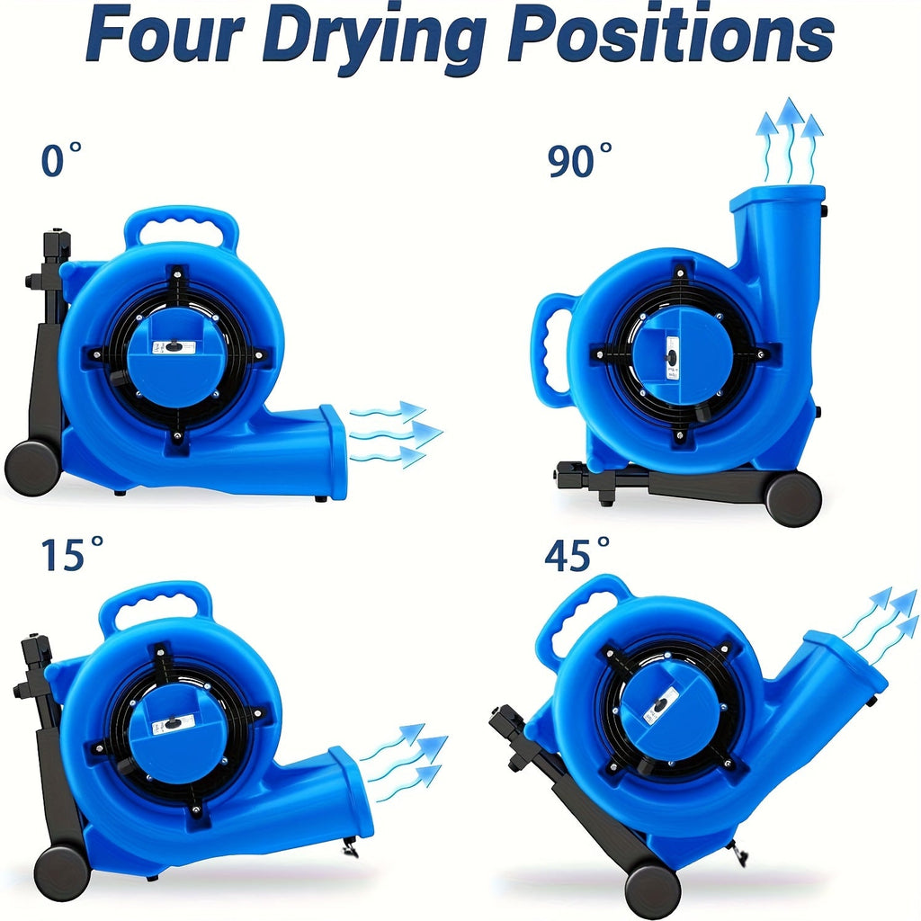 Air Mover Floor Dryer 5000CFM 1HP, Carpet Dryer & Portable Blower Fan, 3-Speed Quiet Floor Drying for Home & Commercial Use —