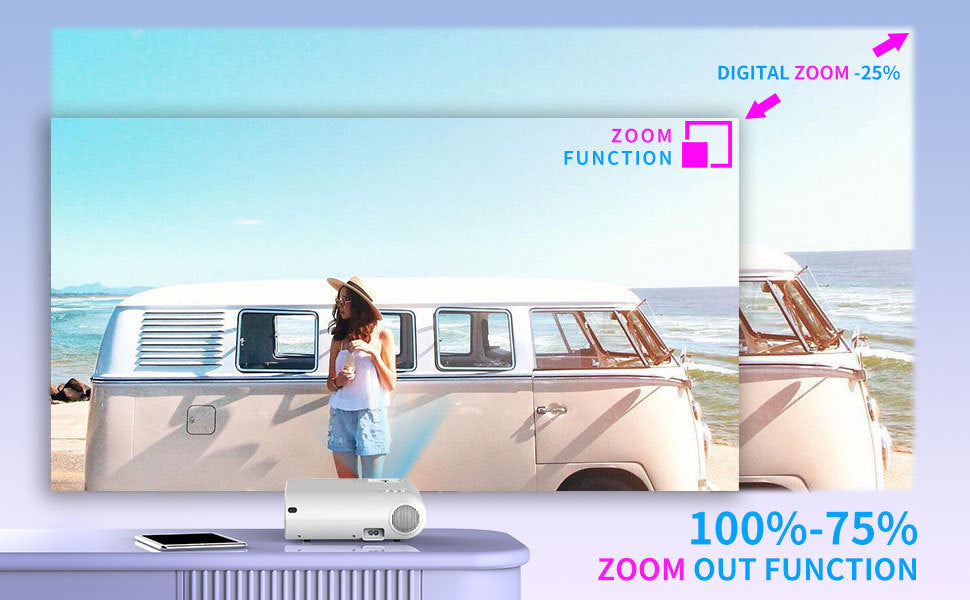 720p Portable Smart Projector P62 Supports Home Office HD Projector