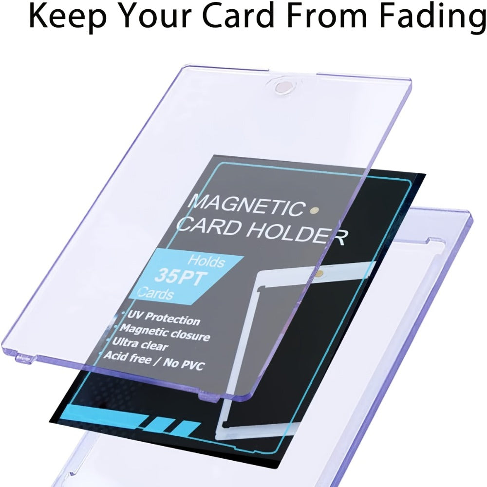 Magnetic Card Holders 35pt One-Touch Hard Case for Trading Cards – Sports Baseball Pokemon TCG Card Protector Sleeves Bulk Pa
