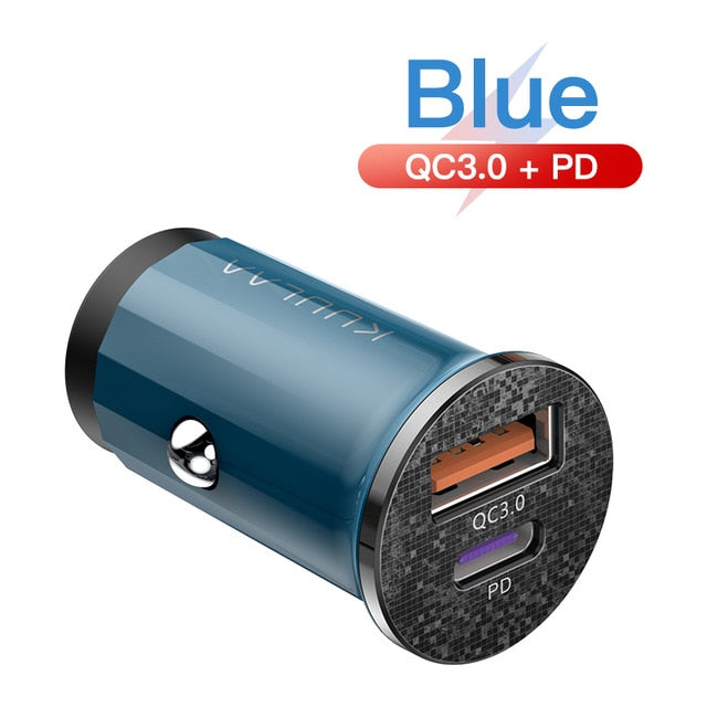 KUULAA Quick Charge 4.0 48W QC PD 3.0 Car Charger for Samsung S10 9 Fast Car Charging for Xiaomi iPhone Mobile Phone USB Charger