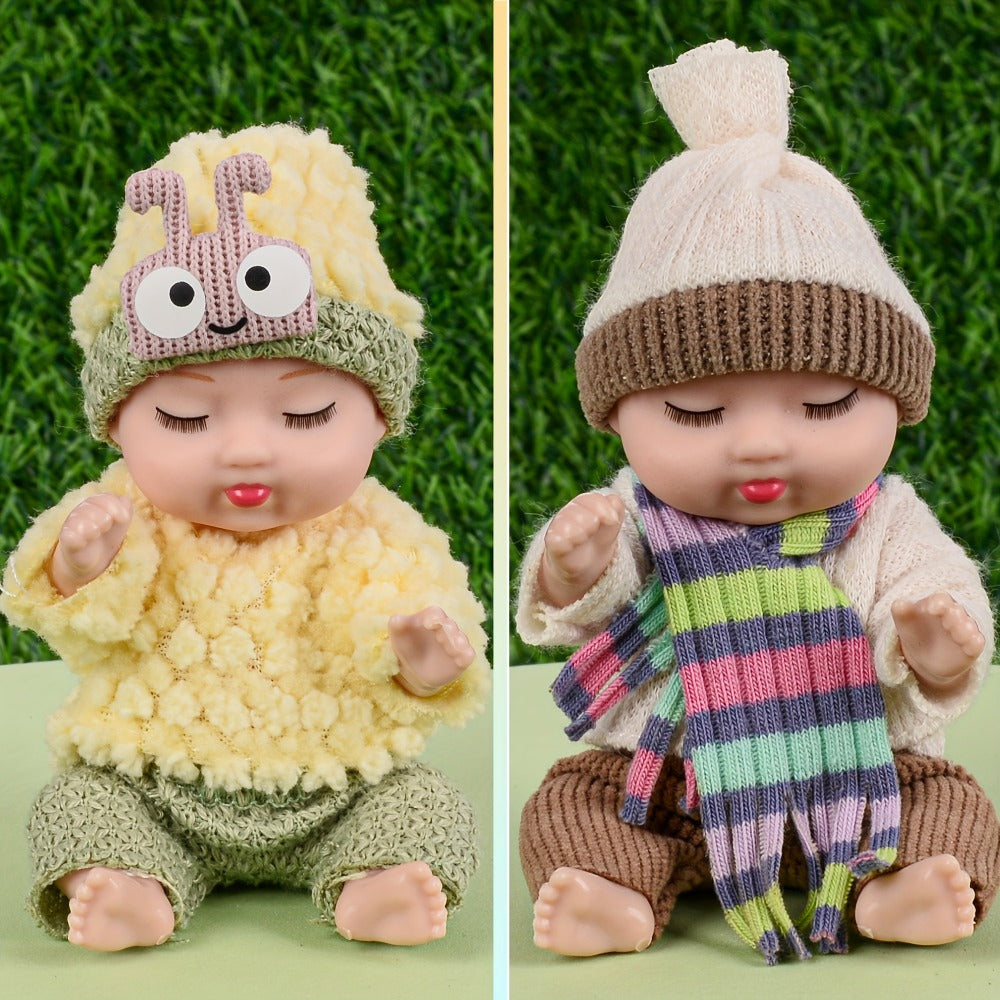 Mini Plush Dolls Set 8 Pack 4 Inch, Stuffed Toy Figures with Colorful Plush Outfits & Hats — image 5