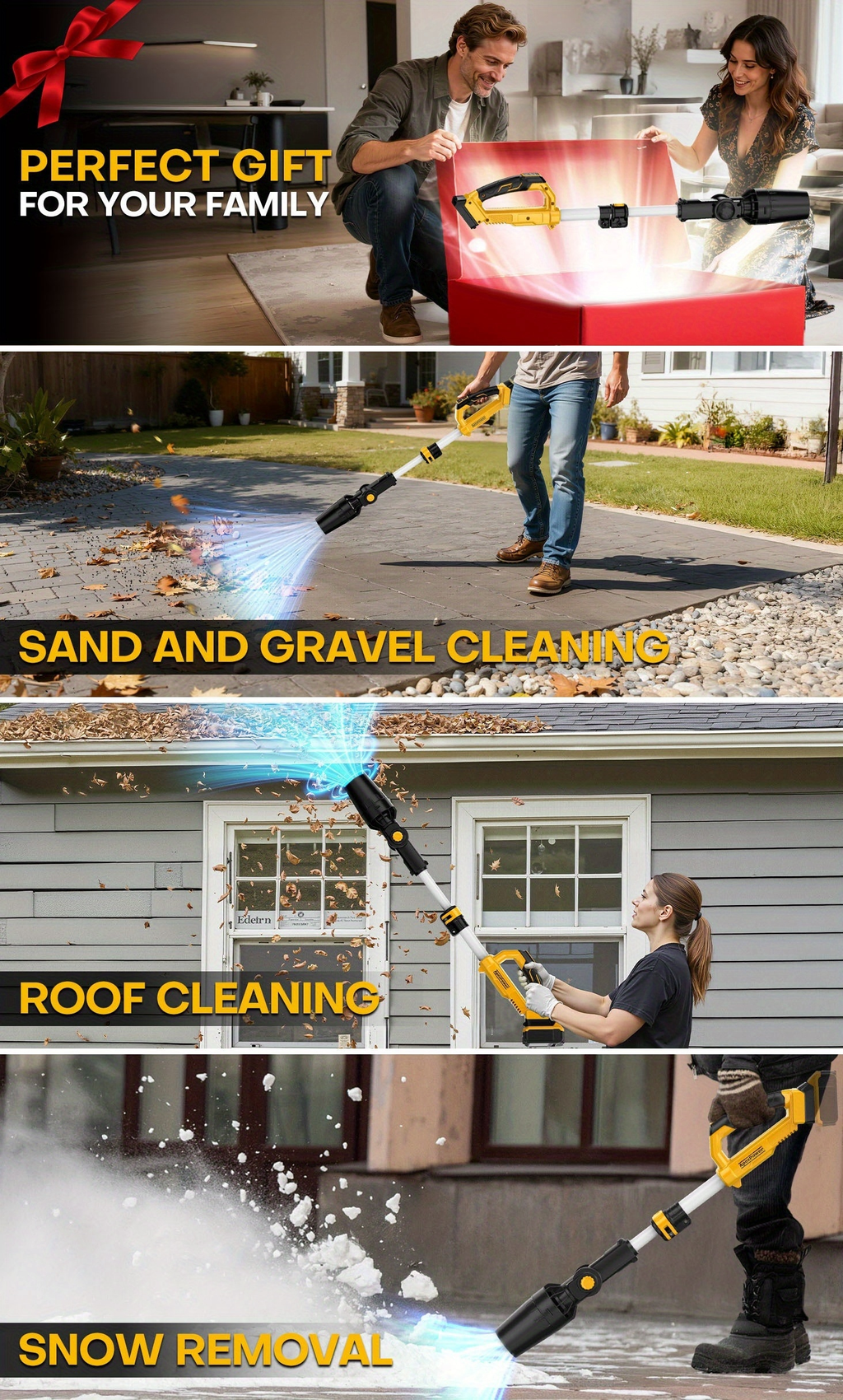 Cordless Leaf Blower Bare Tool for DeWalt 20V Max Battery Platform with Telescoping Tube and Adjustable Outlet — image 8