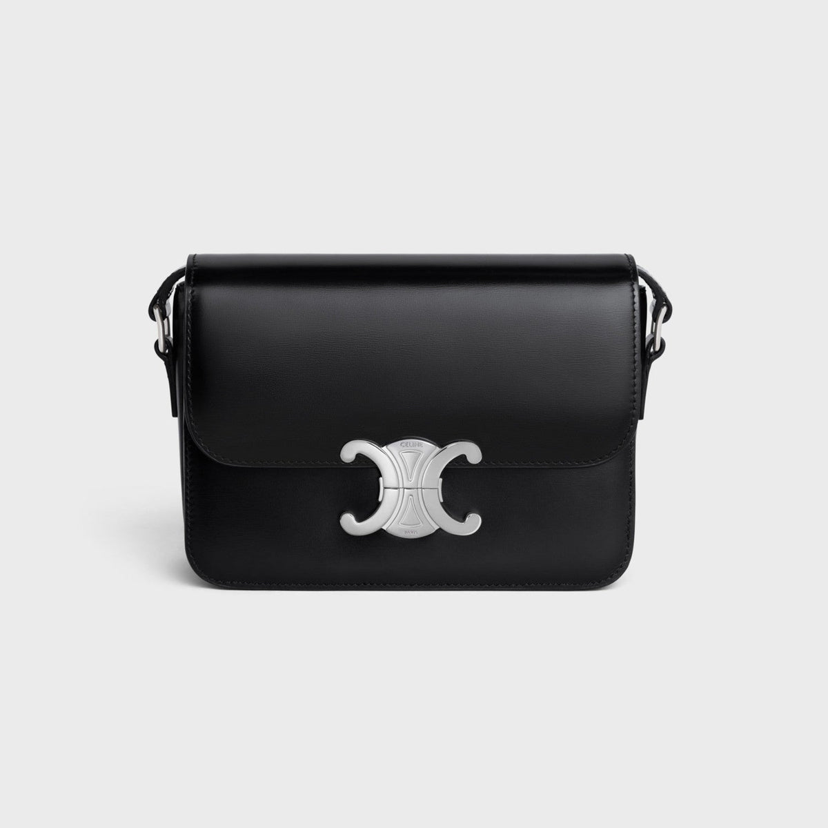 Celine Teen Triomphe Glossy Cow Leather Handbags Women's Temperament Luxury Solid Colour Temperament Crossbody Bag Logo Handbags Bag Bags #71965