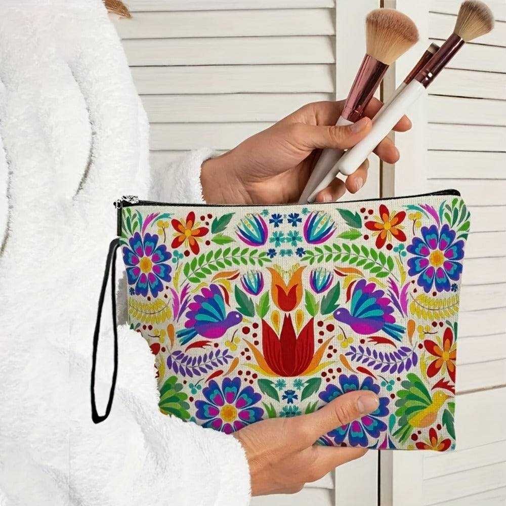 Makeup Bag Four-Piece Zipper Pouch Set in Floral or Animal Prints for Travel, Vanity and Everyday Beauty Storage — image 8