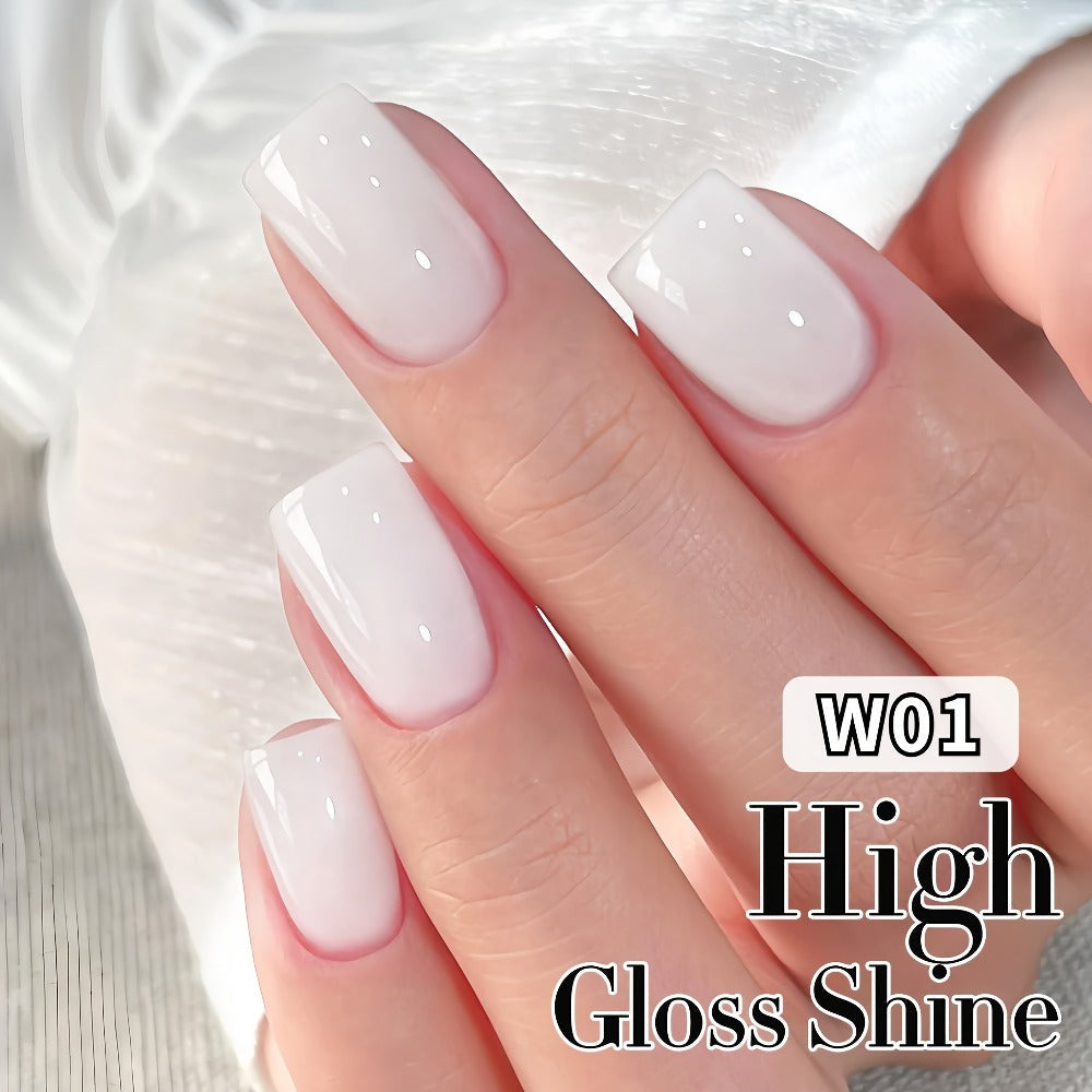Gel Nail Polish in 15ml Milky White W01 Sheer Jelly for a Glass-Like Finish with UV/LED Cure — image 8