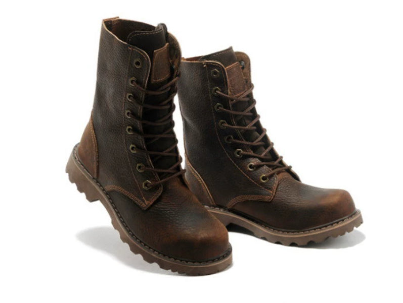Casual Men's Martin Boots With A Chunky Toe And High-top Design