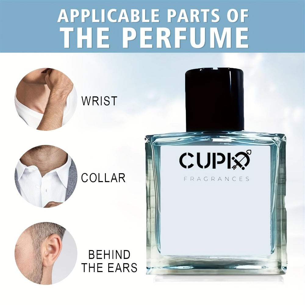 Men's Cologne CUPID 2.0 50ml Spray in Clear Square Glass Bottle with Black Cap and Single 1.69oz Selection — image 8