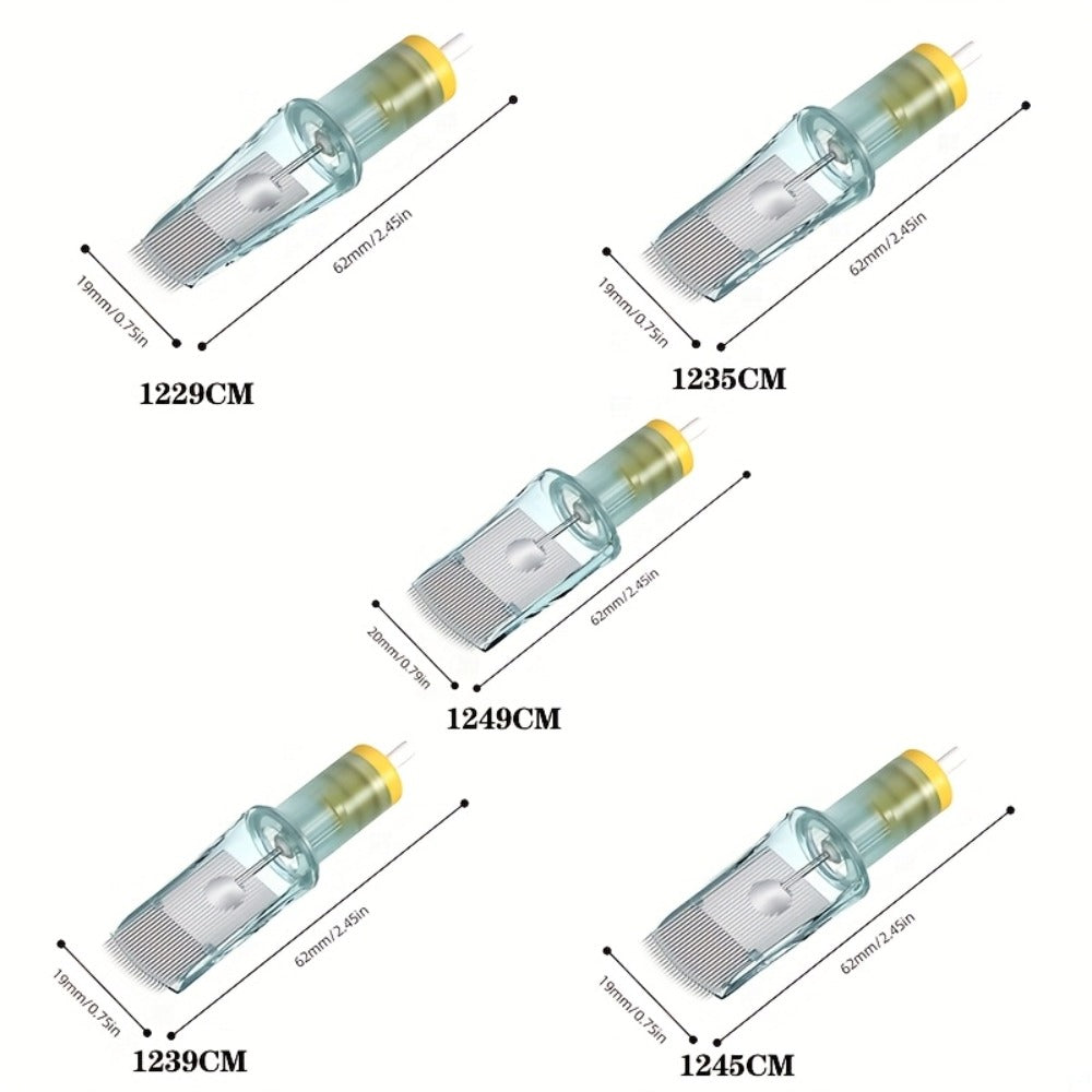 Tattoo Cartridge Needles with Aurora II Label, 10-Pack Curved Magnum Choices from 1229CM to 1249CM — image 6