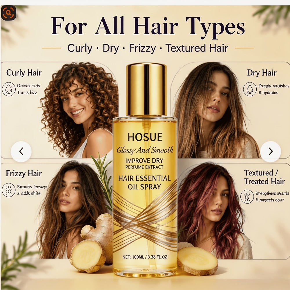 Anti-Frizz Hair Essential Oil Spray Smoothing & Conditioning Treatment for Dry, Damaged & Frizzy Hair — image 5