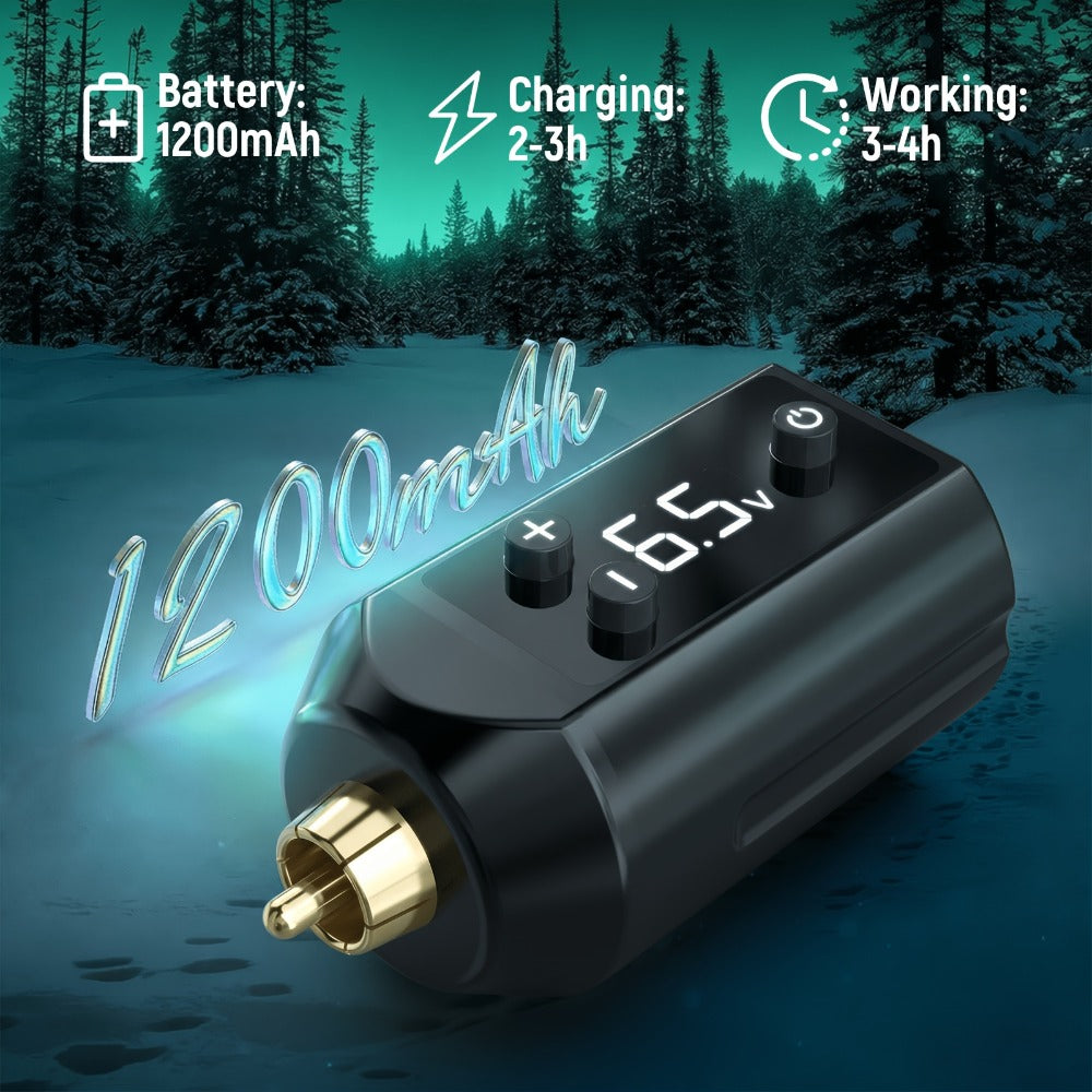 Rotary Tattoo Pen Machine Kit, 1200mAh Battery, LED Display, 4.0mm Stroke, Anti-Slip Grip, Adjustable 4-12V — image 9