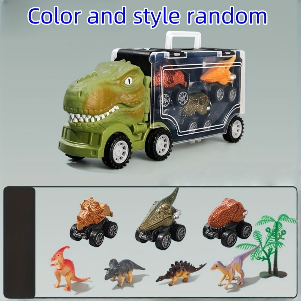 T-Rex Dinosaur Carrier Truck Playset with Mini Cars, Figures and Standard or Upgraded Package Options — image 20